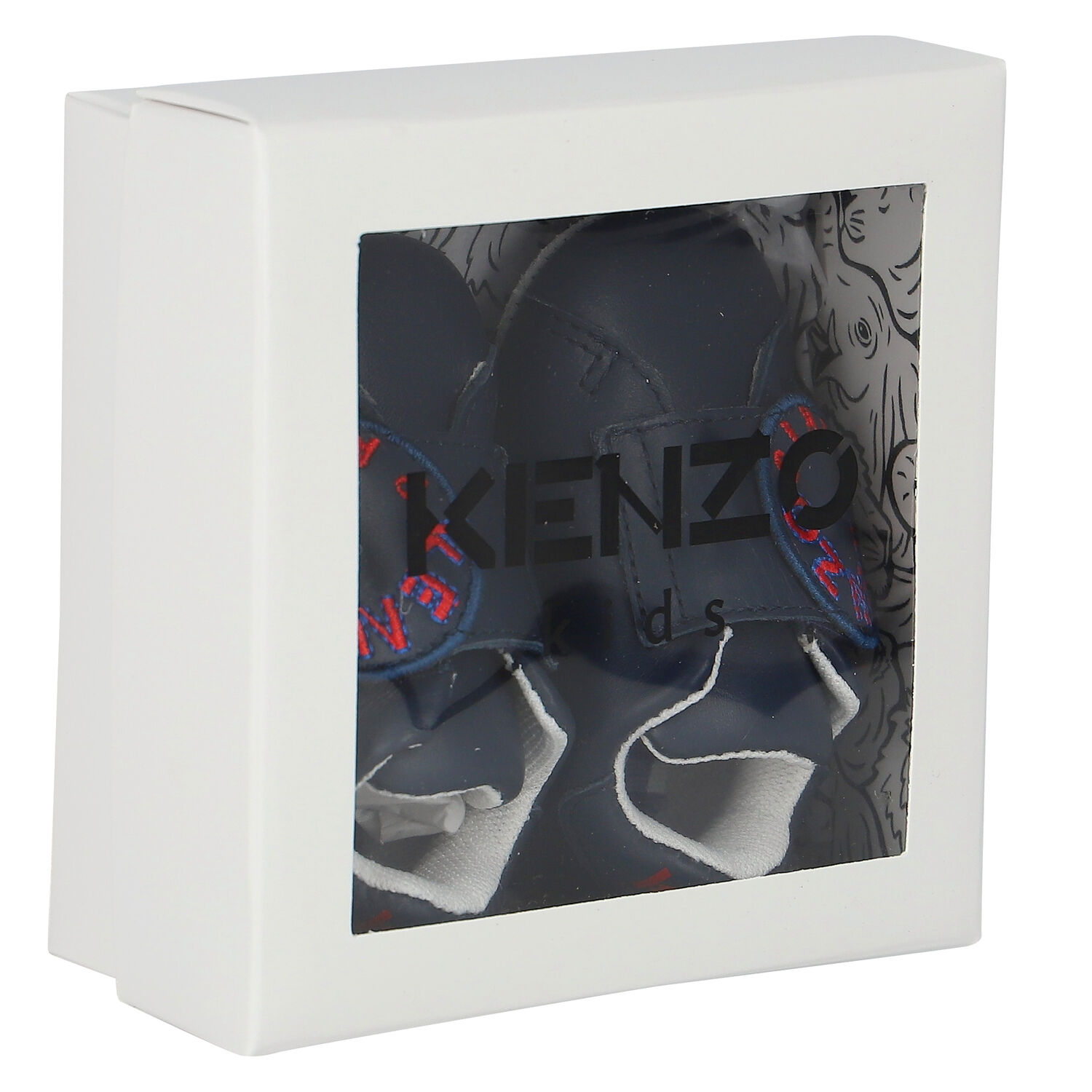 Baby Boys Navy Blue Logo Pre Walker Shoes, 1, hi-res